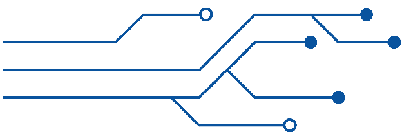 Blue circuit graphic for the energy and connectivity of the 2025 BCI Convention.